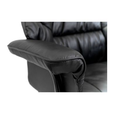 Armchair Congress - Black Leather / CHROME / М-2 Wide