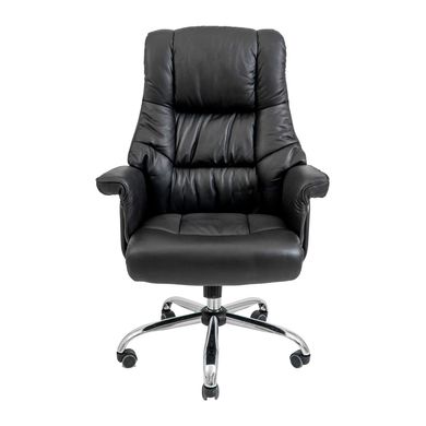 Armchair Congress - Black Leather / CHROME / М-2 Wide