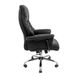 Armchair Congress - Black Leather / CHROME / М-2 Wide