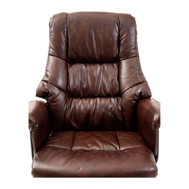 Armchair Congress - Brown Leather / CHROME / М-2 Wide