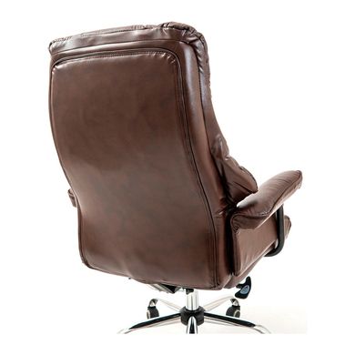 Armchair Congress - Brown Leather / CHROME / М-2 Wide