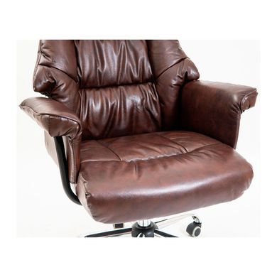 Armchair Congress - Brown Leather / CHROME / М-2 Wide