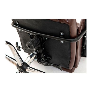 Armchair Congress - Brown Leather / CHROME / М-2 Wide