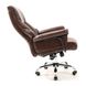 Armchair Congress - Brown Leather / CHROME / М-2 Wide