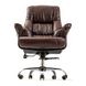 Armchair Congress - Brown Leather / CHROME / М-2 Wide