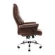 Armchair Congress - Brown Leather / CHROME / М-2 Wide