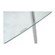 Table Italy - Clear glass / Chrome - 120x70x75H, Glass, Metallic (chrome)