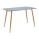 Table Italy - Tinted glass / Wood effect - 120x70x75H, Glass, Metal (wood grain)