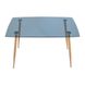 Table Italy - Tinted glass / Wood effect - 120x70x75H, Glass, Metal (wood grain)