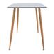 Table Italy - Tinted glass / Wood effect - 120x70x75H, Glass, Metal (wood grain)