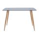 Table Italy - Tinted glass / Wood effect - 120x70x75H, Glass, Metal (wood grain)