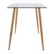 Table Italy - Clear glass / Wood effect - 120x70x75H, Glass, Metal (wood grain)