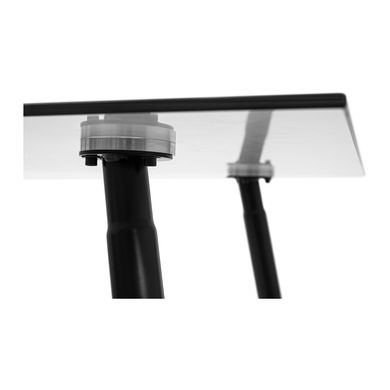 Table Capri - Marble glass / Black - 120x70x75H, Glass, Metallic (black)