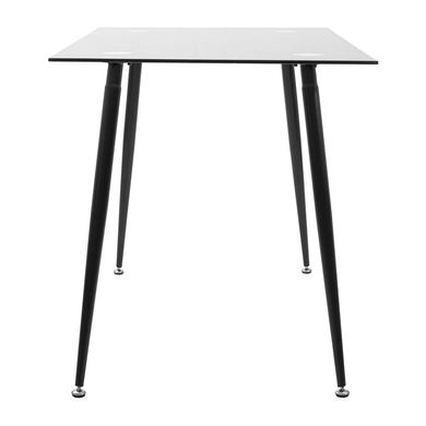 Table Capri - Marble glass / Black - 120x70x75H, Glass, Metallic (black)