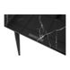 Table Capri - Marble glass / Black - 120x70x75H, Glass, Metallic (black)