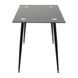 Table Capri - Marble glass / Black - 120x70x75H, Glass, Metallic (black)