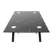 Table Capri - Marble glass / Black - 120x70x75H, Glass, Metallic (black)