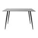 Table Capri - Marble glass / Black - 120x70x75H, Glass, Metallic (black)