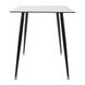 Table Capri - Marble glass / Black - 120x70x75H, Glass, Metallic (black)