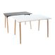 Table Xavier - White / Wood - 120x80x73H, MDF, Wooden