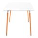 Table Xavier - White / Wood - 120x80x73H, MDF, Wooden