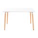 Table Xavier - White / Wood - 120x80x73H, MDF, Wooden