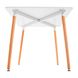 Table Xavier - White / Wood - 120x80x73H, MDF, Wooden