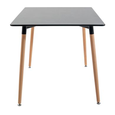 Table Xavier - Black / Wood - 120x80x73H, MDF, Wooden