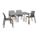 Table Xavier - Black / Wood - 120x80x73H, MDF, Wooden